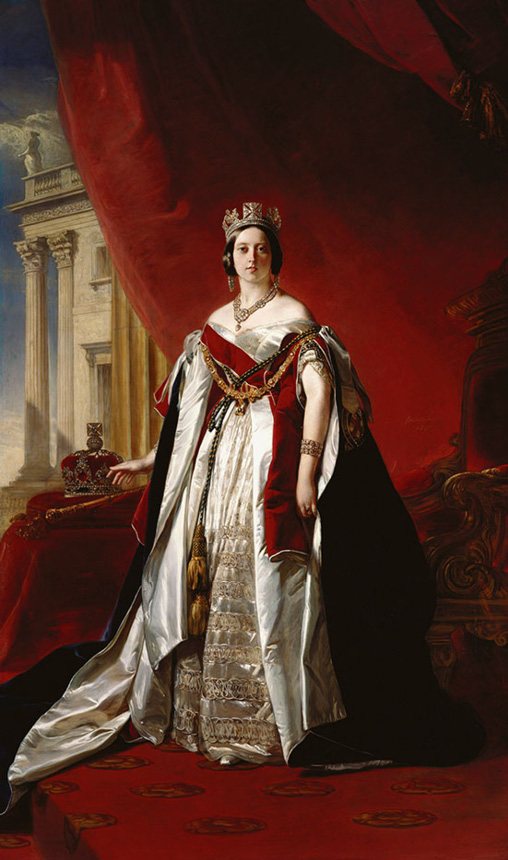 Queen Victoria in 1843 in full regalia