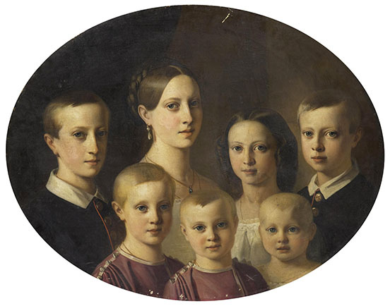 The children of Prince Pyotr Georgievich Ol’denburgskii and Princess Teresia Vil’gel’mina Ol’denburgskaia in 1853