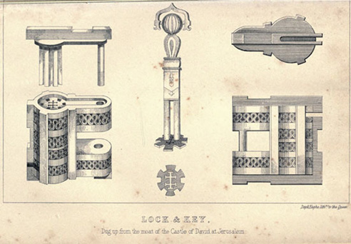 schematic for a lock system from Tsarskoe Selo