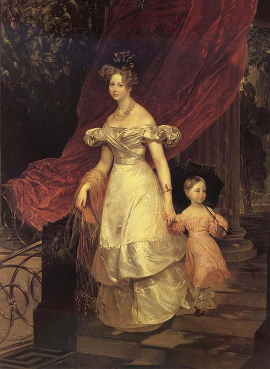 Grand Duchess Elena Pavlovna and her daughter