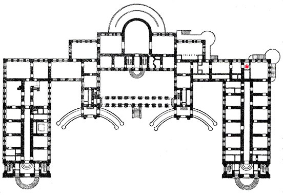 Floor plan of the Alexander Palace