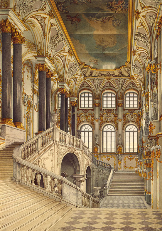 The Jordan staircase inside the Imperial Winter Palace