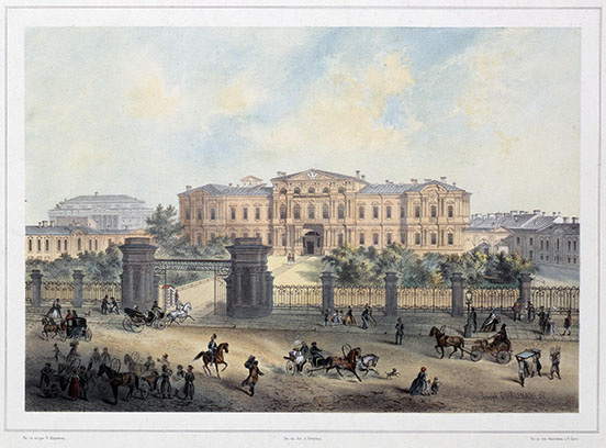 The building of the Imperial Page Corps, 1858 (Hermitage Museum, St. Petersburg)