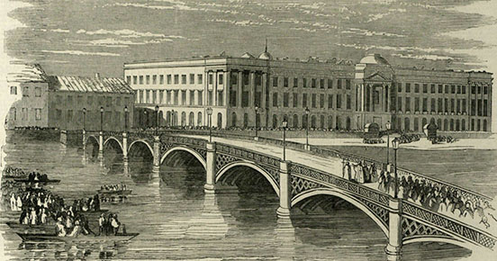 Annunciation (Nicholas) Bridge facing the English Embankment, circa 1850