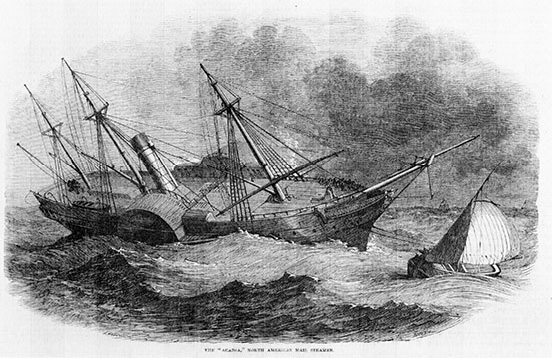 The Acadia steamer, 1849