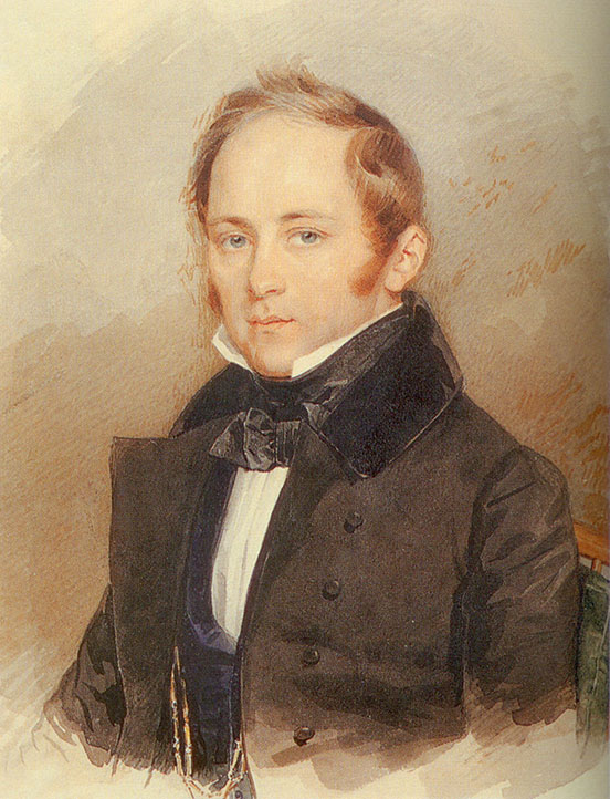 Painting of head and shoulders of Count Alexei Alekseevich Bobrinsky in a dress suit