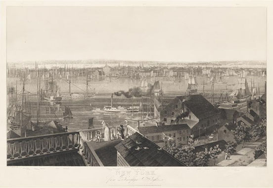 New York from Brooklyn Heights, 1837 (Museum of the City of New York)