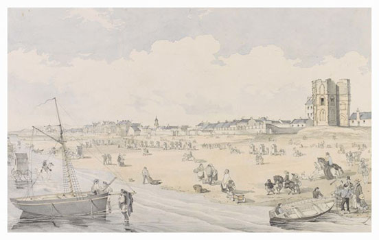 Village of Portobello near Edinburgh, circa 1850