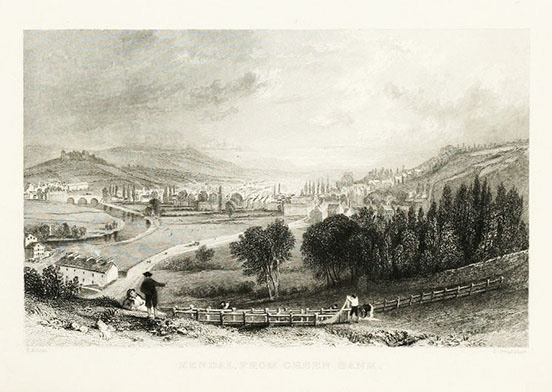 Kendal, from the Castle, 1833