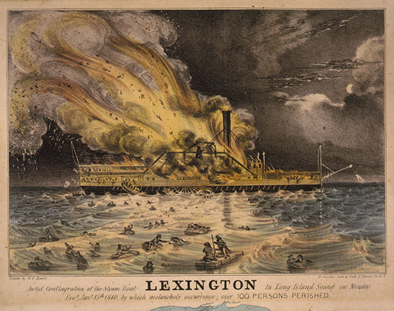 Awful Conflagration of the Steam Boat Lexington, 1840, by Nathaniel Currier (Library of Congress Prints and Photographs Division, Washington, DC )