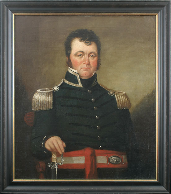 Major William Whistler in military uniform, circa 1831, by Grove Shelden Gilbert (Fort Mackinac Soldier Barracks, Mackinac Island, MI)